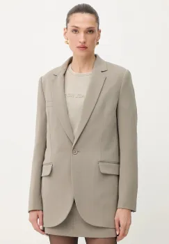 MICHAEL Michael Kors sacou culoarea maro, un singur rand de nasturi, uni, MF4108YENX imagine