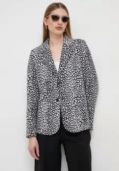 MICHAEL Michael Kors sacou culoarea negru, un singur rand de nasturi, modelator imagine