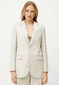 MICHAEL Michael Kors sacou de in culoarea bej, un singur rand de nasturi, uni, MS510B3H6R imagine