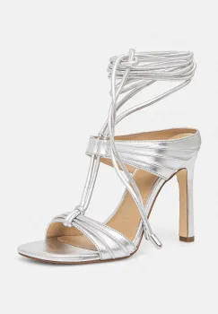 MICHAEL Michael Kors sandale de piele Gabriella culoarea argintiu, 40T4GBHS1M 040 imagine