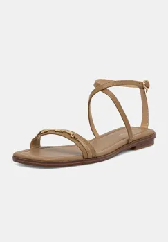 MICHAEL Michael Kors sandale de piele Lena femei, culoarea maro, 40S5LEFS1L.297 imagine