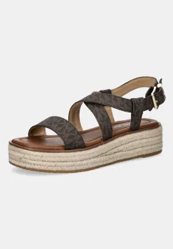 MICHAEL Michael Kors sandale Lynn femei, culoarea maro, cu platforma, 40S5LYFS1B.200 imagine