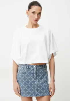 MICHAEL Michael Kors tricou din bumbac femei, culoarea alb, MS56160FE5 imagine