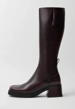 Miista cizme cu toc pentru femei din piele Brunildha imagine