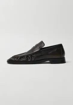 Miista mocasini de piele Zita culoarea maro, cu toc plat, E8_3905 imagine