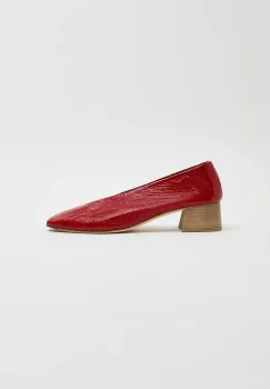Miista pantofi de piele Bibi culoarea rosu, cu toc drept, MI_5652 imagine