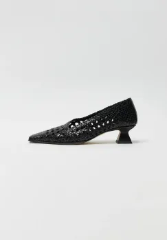 Miista pantofi de piele Gisla culoarea negru, cu toc drept, MI_5475 imagine