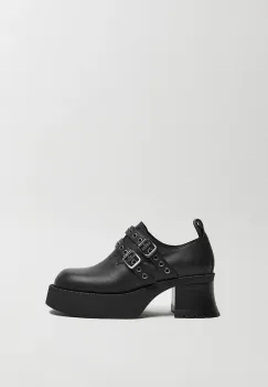 Miista pantofi de piele Ute culoarea negru, cu toc drept, E8_3773 imagine