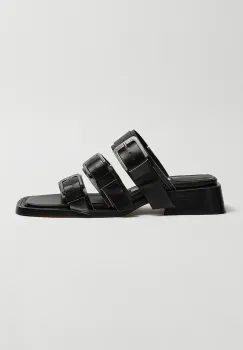 Miista papuci cu toc jos pentru femei, din piele Lordette imagine