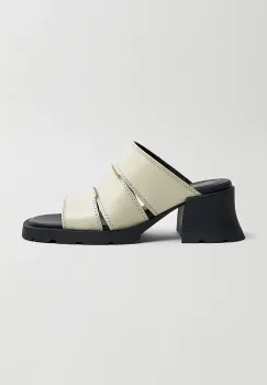 Miista papuci de piele Jadzia culoarea bej, cu toc drept, E8_3899 imagine