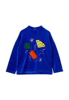 Mini Rodini bluza copii culoarea albastru marin, cu imprimeu imagine