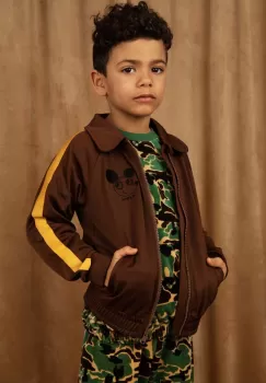 Mini Rodini bluza copii culoarea maro, cu imprimeu imagine