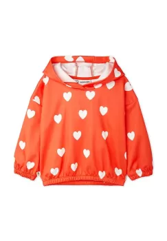 Mini Rodini bluza copii culoarea rosu, cu gluga, modelator imagine