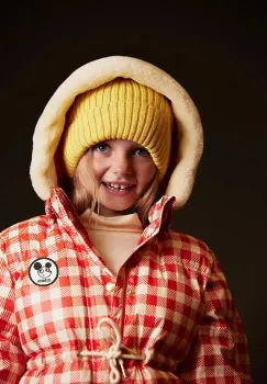 Mini Rodini caciula de bumbac pentru copii culoarea galben, 25765103 imagine