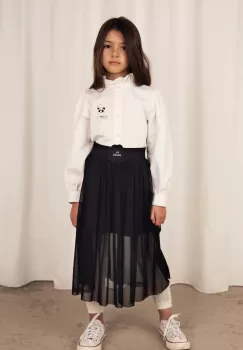 Mini Rodini camasa de bumbac pentru copii culoarea alb imagine