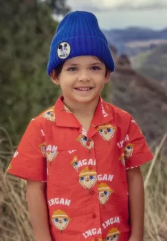 Mini Rodini camasa de bumbac pentru copii culoarea rosu imagine