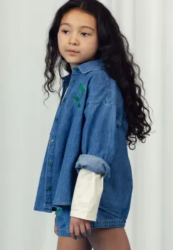 Mini Rodini camasa din denim pentru copii Note 2522014760 imagine