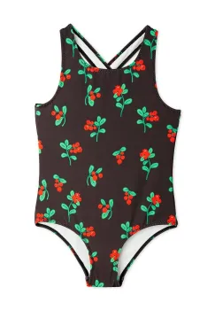 Mini Rodini costum de baie dintr-o bucata pentru copii Lingonberries culoarea negru, 2528010199 imagine