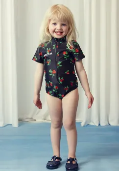 Mini Rodini costum de baie dintr-o bucata pentru copii Lingonberries culoarea negru, 2528010299 imagine