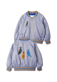 Mini Rodini geaca bomber pentru copii Birds culoarea violet, 2561010145 imagine