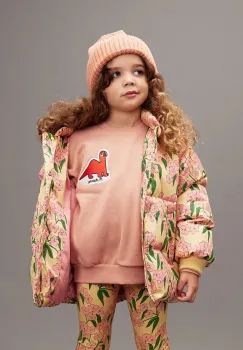 Mini Rodini geaca copii Alpine flowers culoarea galben, 25710113 imagine