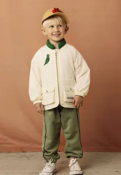 Mini Rodini geaca copii Birds culoarea bej, 2561010611 imagine