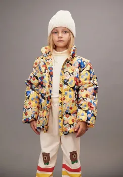 Mini Rodini geaca copii Flowers culoarea galben, 25710115 imagine