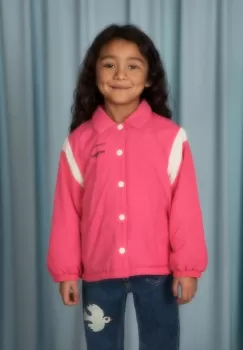 Mini Rodini geaca copii Mini Rodini x Wrangler culoarea roz imagine