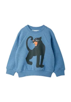 Mini Rodini hanorac de bumbac Panther cu imprimeu, 1100029960 imagine