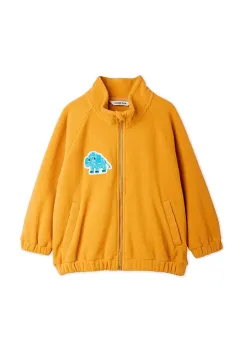 Mini Rodini hanorac polar pentru copii Mammoths culoarea bej, cu imprimeu, 25710131 imagine