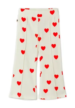 Mini Rodini pantaloni copii Hearts culoarea alb, cu imprimeu, 26130136 imagine