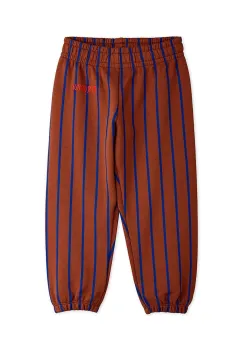 Mini Rodini pantaloni de trening din bumbac pentru copii culoarea maro, cu model, 25230134 imagine