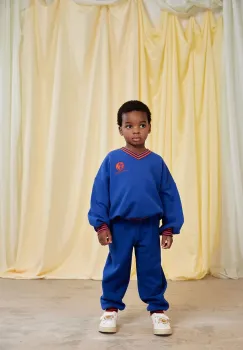 Mini Rodini pantaloni de trening din bumbac pentru copii uni, 26130115 imagine