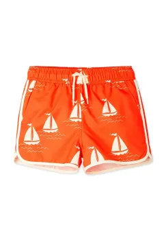 Mini Rodini pantaloni scurti de baie copii Sailing boats culoarea portocaliu, 2528011342 imagine