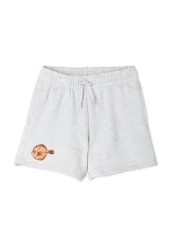 Mini Rodini pantaloni scurti din bumbac pentru copii Flundra culoarea gri, cu imprimeu, 2523011694 imagine