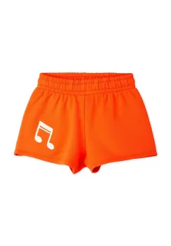 Mini Rodini pantaloni scurti din bumbac pentru copii Note culoarea portocaliu, cu imprimeu, 2523011042 imagine