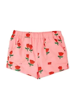 Mini Rodini pantaloni scurti din bumbac pentru copii Roses culoarea roz, modelator, 2513011328 imagine