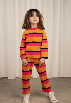 Mini Rodini pulover de bumbac pentru copii culoarea portocaliu imagine