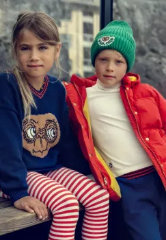 Mini Rodini pulover de bumbac pentru copii E.T. culoarea albastru marin, 25820155 imagine