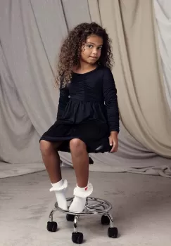 Mini Rodini rochie fete culoarea negru, mini, evazati imagine