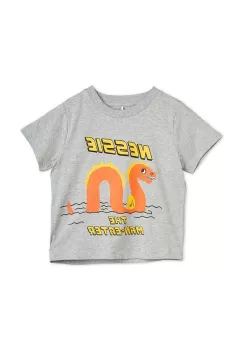 Mini Rodini tricou copii culoarea gri, cu imprimeu imagine