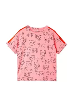 Mini Rodini tricou copii culoarea roz, modelator imagine
