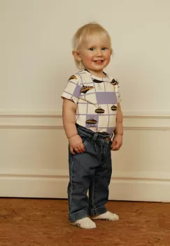 Mini Rodini tricou copii culoarea violet, modelator imagine
