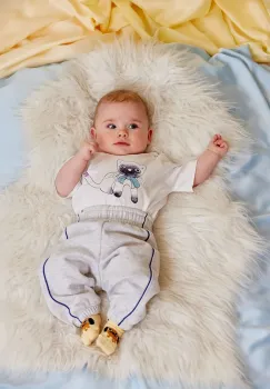 Mini Rodini tricou de bumbac pentru copii Siamese culoarea alb, 26120118 imagine