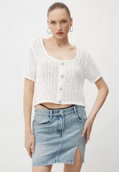 Miss Sixty bluza 6L2RJ0180000 RJ0180 KNIT PULLOVER femei, culoarea alb, neted, 6L2RJ0180000 imagine