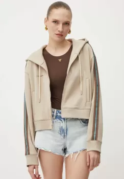 Miss Sixty bluza 6L2TJ0140000 TJ0140 SWEATER JACKET femei, culoarea bej, cu gluga, cu imprimeu, 6L2TJ0140000 imagine