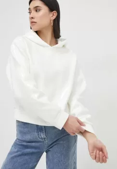 Miss Sixty bluza femei, culoarea bej, cu gluga, cu imprimeu imagine