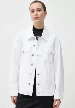 Miss Sixty geaca jeans x Keith Haring femei, culoarea alb, de tranzitie, oversize, 6L1WJ2450000 imagine