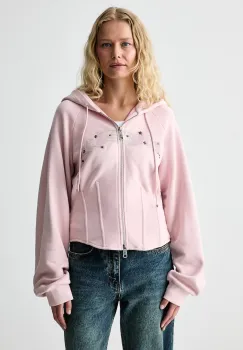 Miss Sixty  hanorac cu fermoar si gluga pentru femei din bumbac imagine