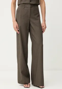 Miss Sixty pantaloni de lana culoarea maro, lat, high waist, 6S3PJ4040A imagine
